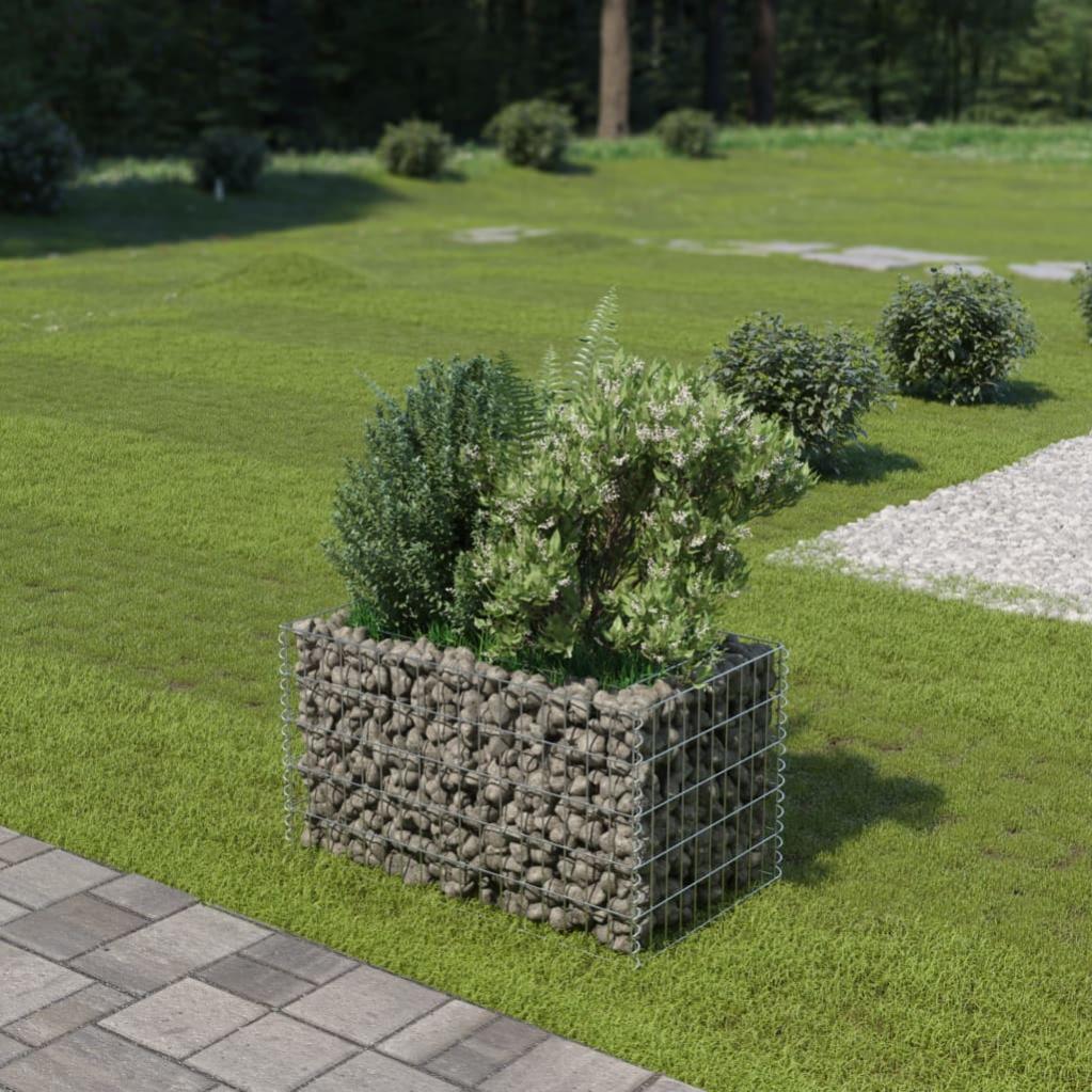 VidaXL Gabbione con Letto Rialzato in Acciaio Zincato 190x50x100 cm | Leroy Merlin