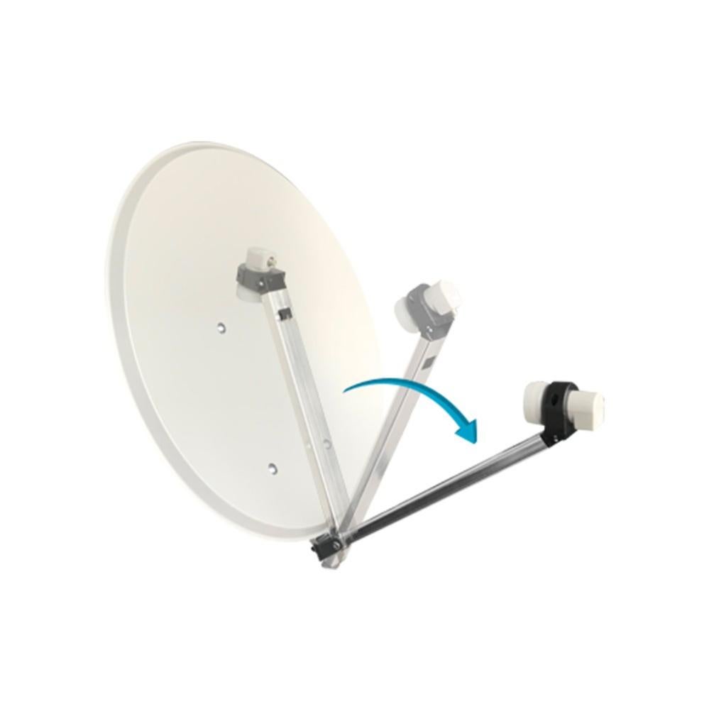 Parabole Satellite 80 Cm Kit Parabole Satellite Camping-Car 60cm - Acier Blanc + Trépied + LNB Single Parabole Camping-car