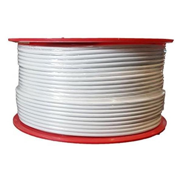 Edision ICX-10 Câble Coaxial 10, Câble D'antenne TV Interne PVC Blanc, Acier Cuivré CCS/AL