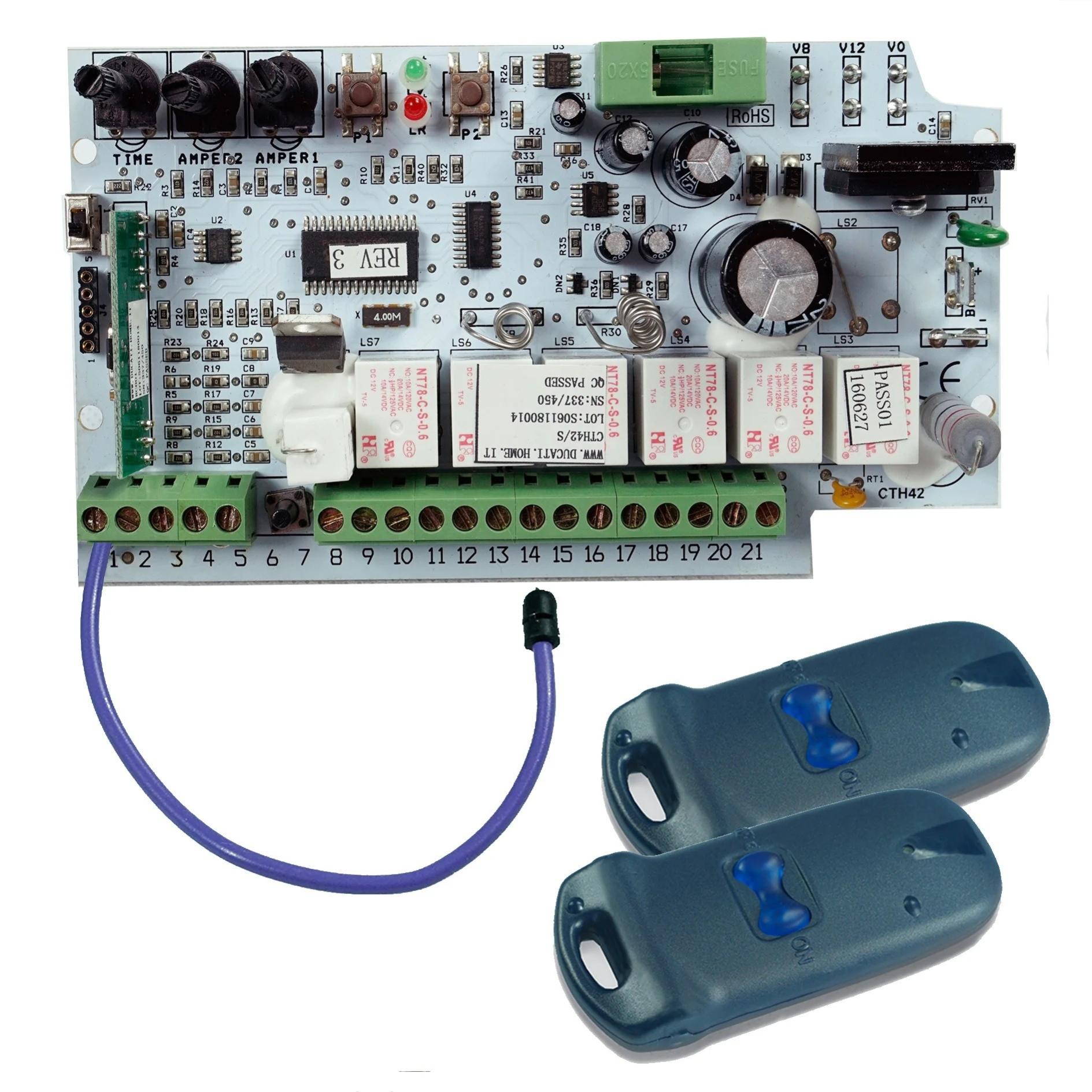Pack CTH42 SET Carte électronique Ducati Home Automation Cth42 2 Telecommandes A Code Variable Pult 6203r