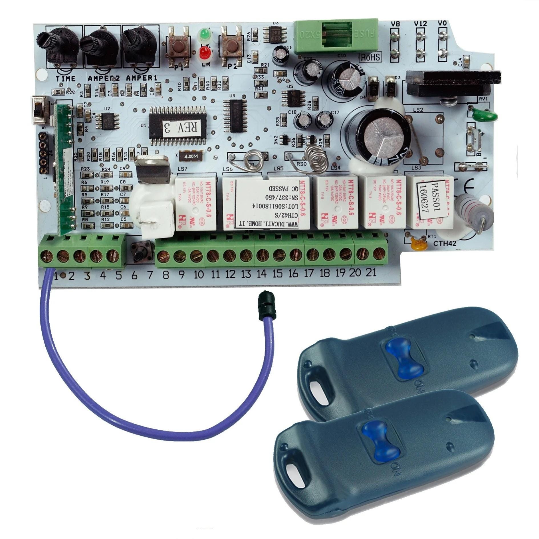 Pack CTH42 SET Carte électronique Ducati Home Automation Cth42 2 Telecommandes A Code Variable Pult 6203r Pack CTH42 SET Carte électronique Ducati Home Automation Cth42 2 Telecommandes A Code Variable Pult 6203r