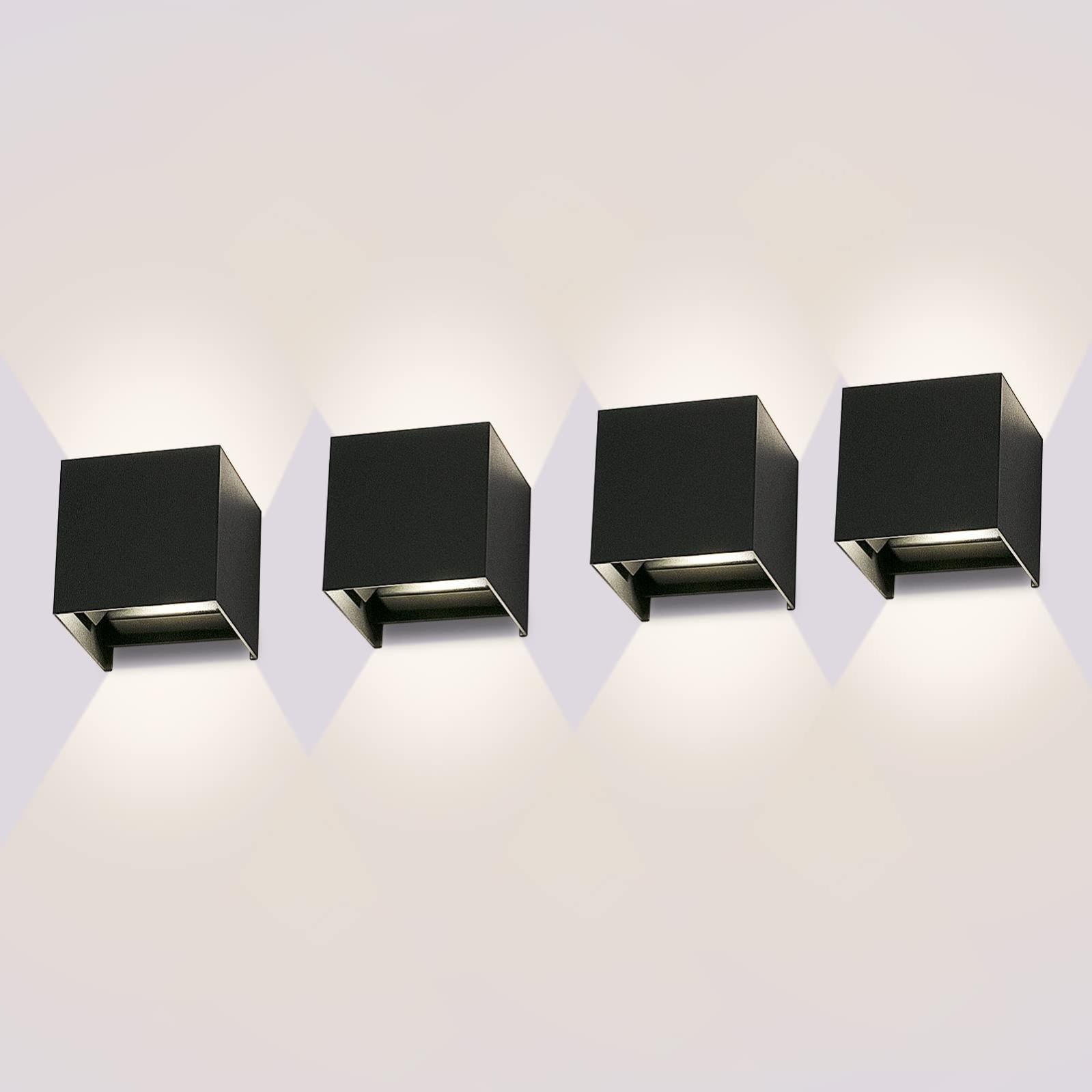 STARRYOL Applique Da Parete Moderna 12W Con Porte Regolabili – Luce Calda 3200K, IP65, Per Interni Ed Esterni, Colore Bianco - 2