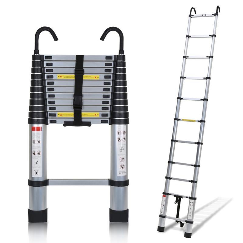 Scala Telescopica Pieghevole Sonnewelt - In Alluminio, 6+7 Pioli, Altezza 2m+2.3m, Portata 150kg - Foto 6