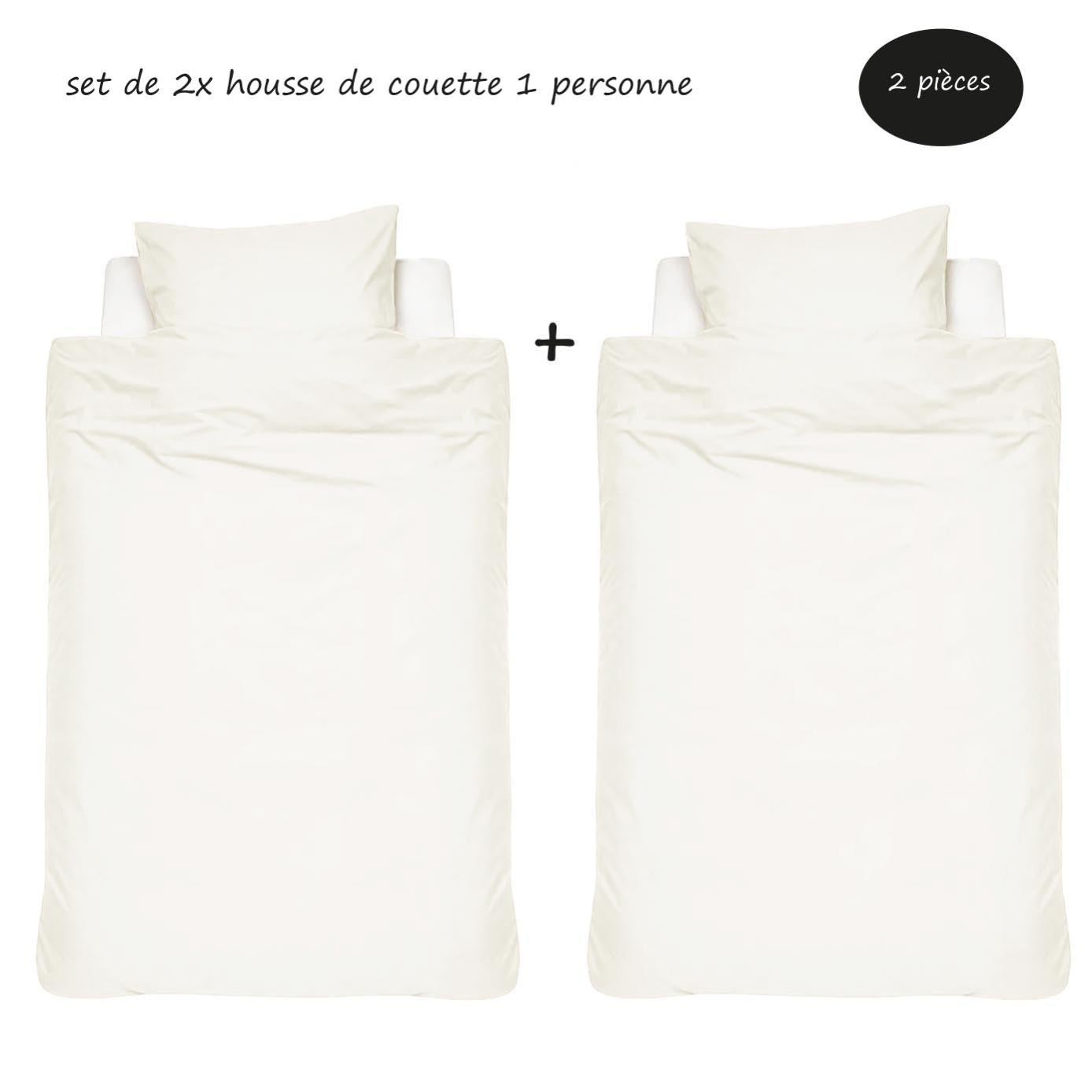 HOOMstyle Housse de Couette 100 Coton Percale Qualité Supérieure 1 personne 140x240cm