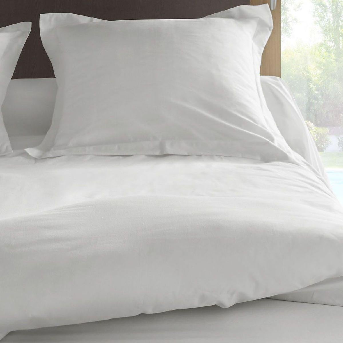 Taie D'oreiller En Percale De Coton 80 Fils – Blanc Neige 50x70 Cm Par Vent Du Sud