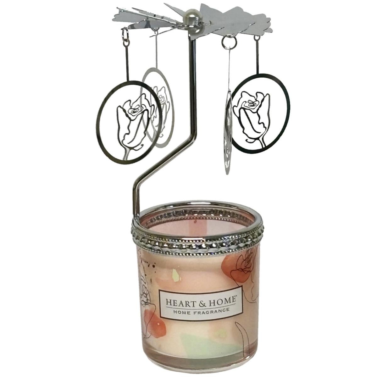 Carrousel à Bougie Ellipse Heart And Home – Métal Argenté, Neuf