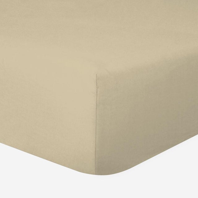 Drap-housse 100% Coton 57 Fils Ficelle - 180 x 200 cm - Bonnet 30 cm