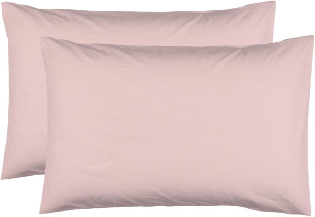 2 Taies d'Oreiller 50 x 70 cm - Rose poudré