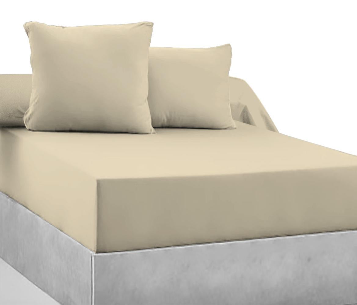 Drap-housse 100% Coton 57 Fils Ficelle - 80 x 200 cm - Bonnet 30 cm - 2