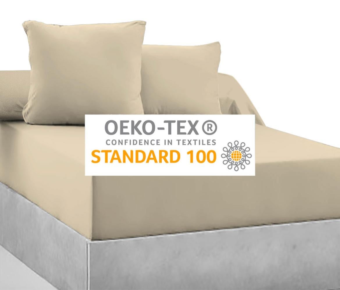 Drap-housse 100% Coton 57 Fils Ficelle - 80 x 200 cm - Bonnet 30 cm - 4