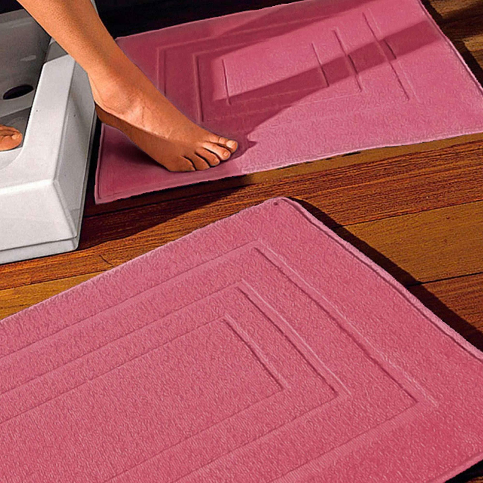 Set De 2 Tapis De Bain ZOLLNER 50x75 Cm - Coton Absorbant, Blanc | Antidérapant Et Lavable
