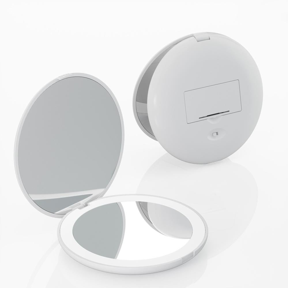 Miroir Compact Grossissant 10x - Porte-monnaie - Couleur Champagne Doré - Neuf - Mavoro