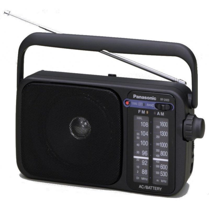 Radio Am/fm Panasonic Rf-2400-k, A Batería/ Ac, Negro | Cuotas sin interés