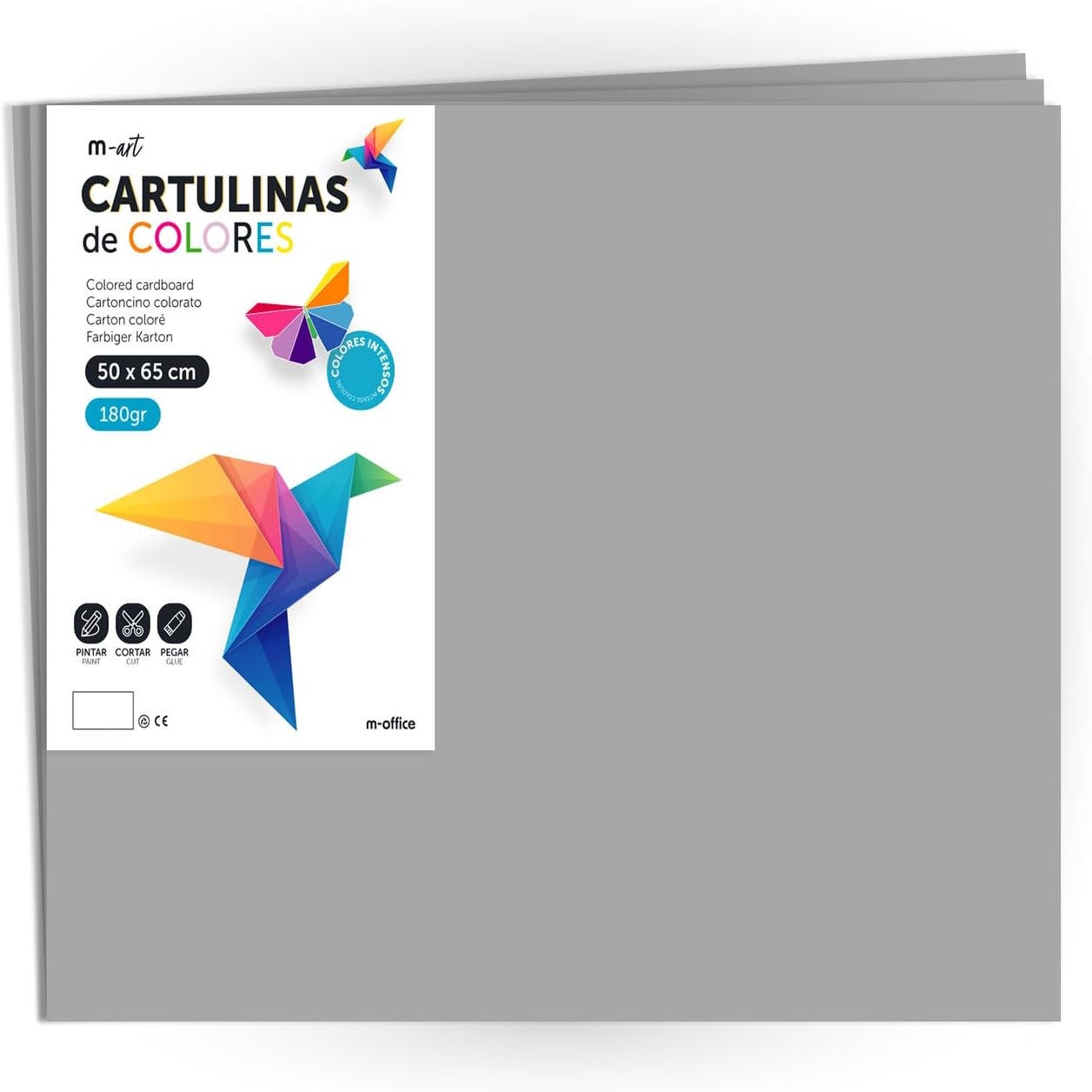 CARTULINA GRANDE COLORES SURTIDOS 50X65 CM 180 GRS
