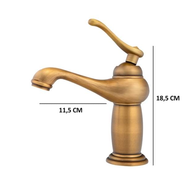Grifo lavabo monomando retro Bronce Leroy Merlin
