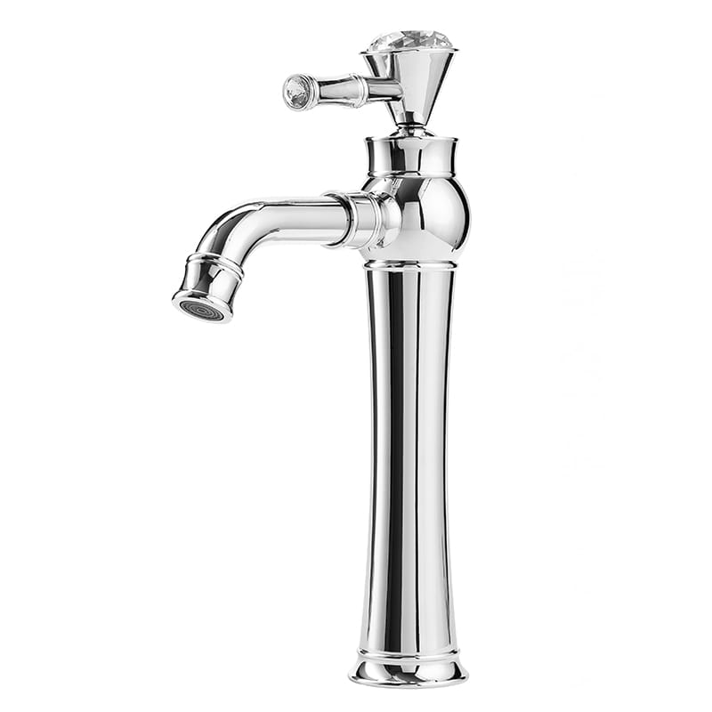 Grifo lavabo cano alto monomando retro Cromo Leroy Merlin