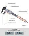Pied à Coulisse Micromètre Vernier 300mm ZLKSKER - Acier Inoxydable Précision 0.02mm Métrique/Pouces