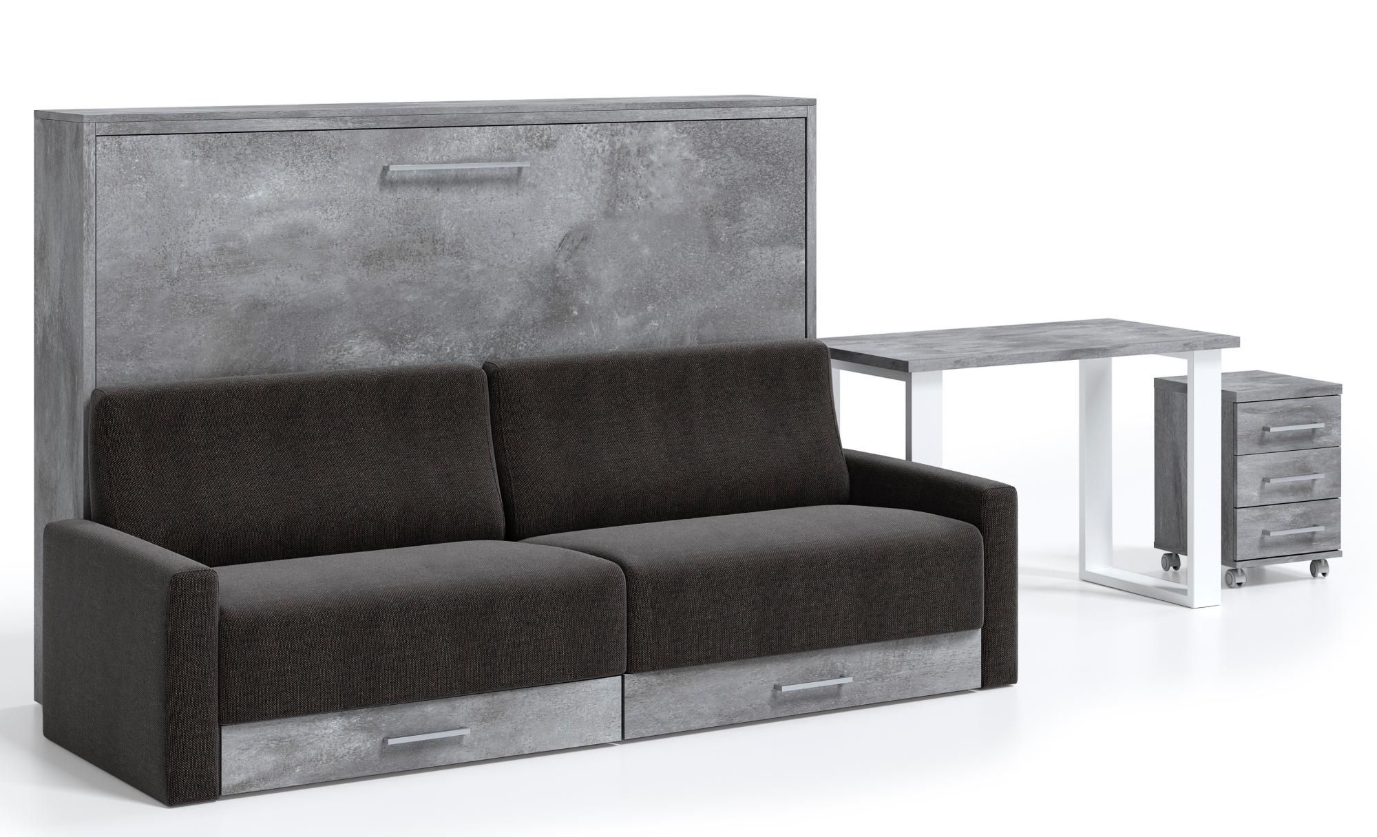 Lit Escamotable Horizontal 140x190 Avec Canapé www.leroymerlin.fr