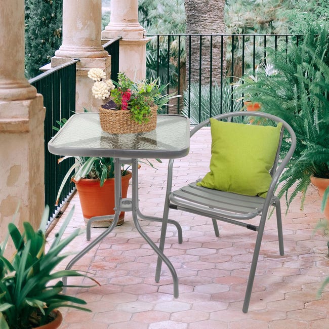 2 Sillas Para Patio de Jardin Muebles Aire Libre Exterior Terraza Plegable  NUEVO