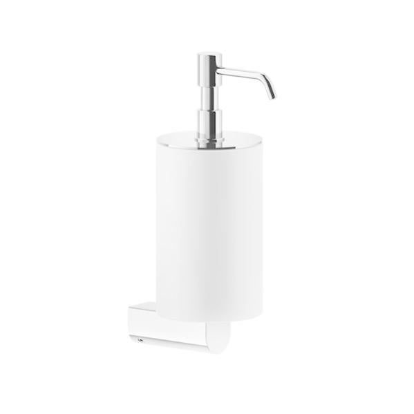 SEALSKIN Distributore Di Sapone In Porcellana - Design Geometrico Bianco, 9,1x9,1x16,5 Cm - 2