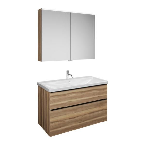 Burgbad Eqio set, SFAN103, composé dune armoire de toilette, dun lavabo