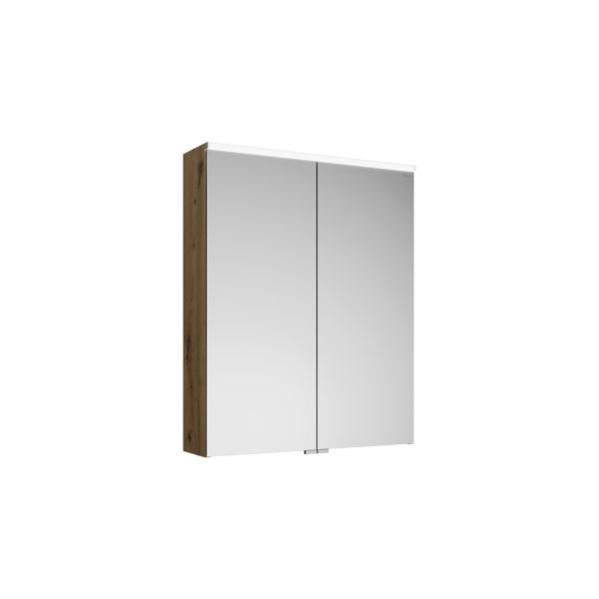 Burgbad Eqio armoire de toilette avec éclairage LED horizontal, 2 portes, 650x800mm, SPGS065