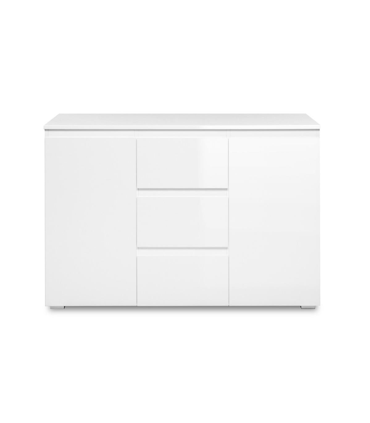 Buffet 2 Portes 3 Tiroirs Blanc L120 cm Pretoria Leroy Merlin