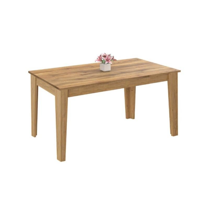 Tavolo Da Pranzo Rotondo, Colore Bianco Con Gambe Rovere, Diametro 100 Cm H75 89253344