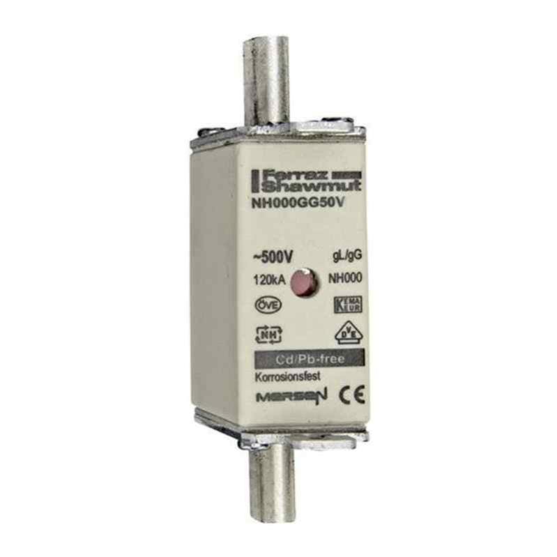 Insert De Fusible Mersen LINDNER NH000GG50V100-1 - Pièce D'Origine Pour Fusible Électrique