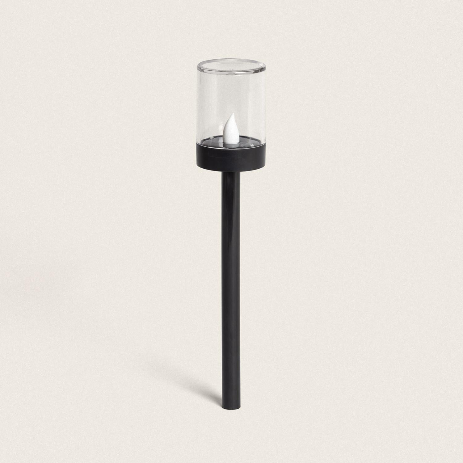 Torche Solaire Extérieure LED Effet Flamme avec Piquet Brako 40cm Noir ...