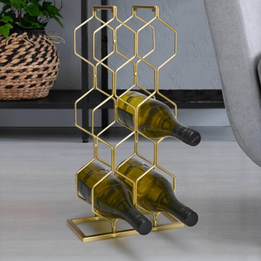ML-Design Casier à Vin pour 23 Bouteilles, 40x22x68 cm, Vintage, Étagère à Bouteilles en Métal, Porte-bouteilles, Design Fil de Fer Croisé, Armoire à Vin, Support de Rangement Bar/Cave/Garde-Manger
