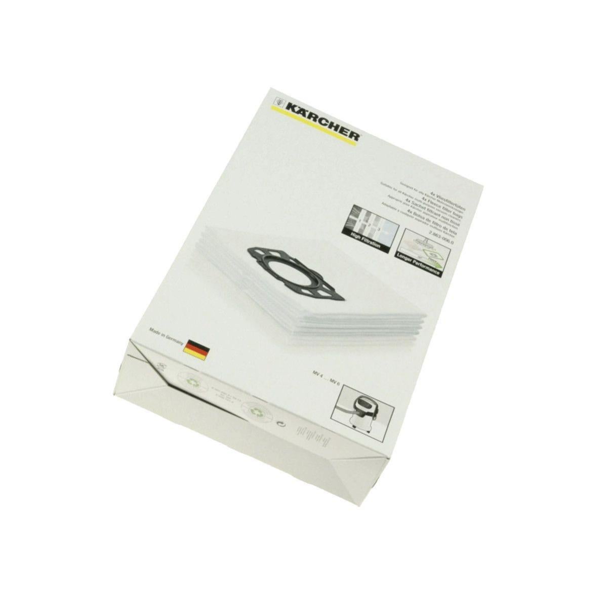 4 Sacs En Feutre Pour Aspirateur Kärcher - Compatible 28630060