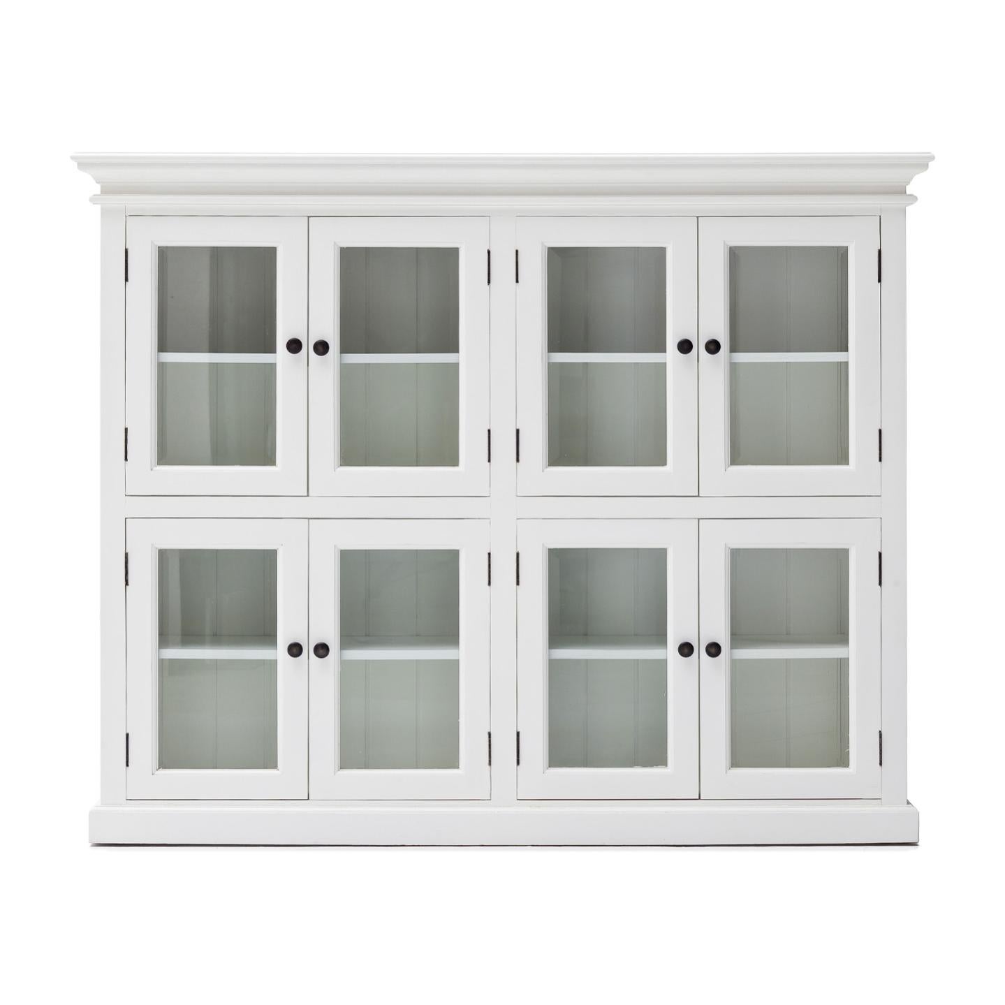 Halifax Armoire vitrine avec 8 portes vitrées, blanc. Leroy Merlin