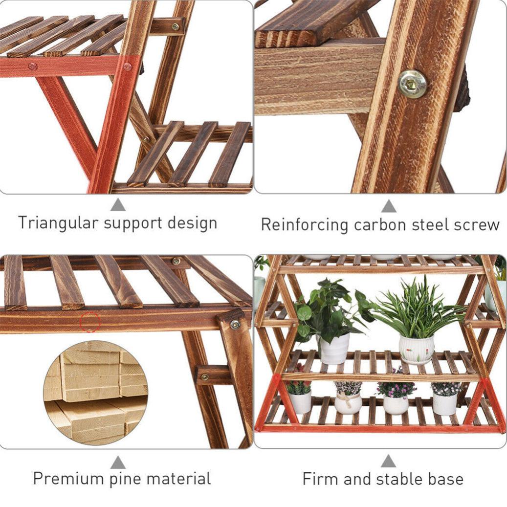 Porte Plante Intérieur Étagère Extérieur Support Plantes sur Pied - 5