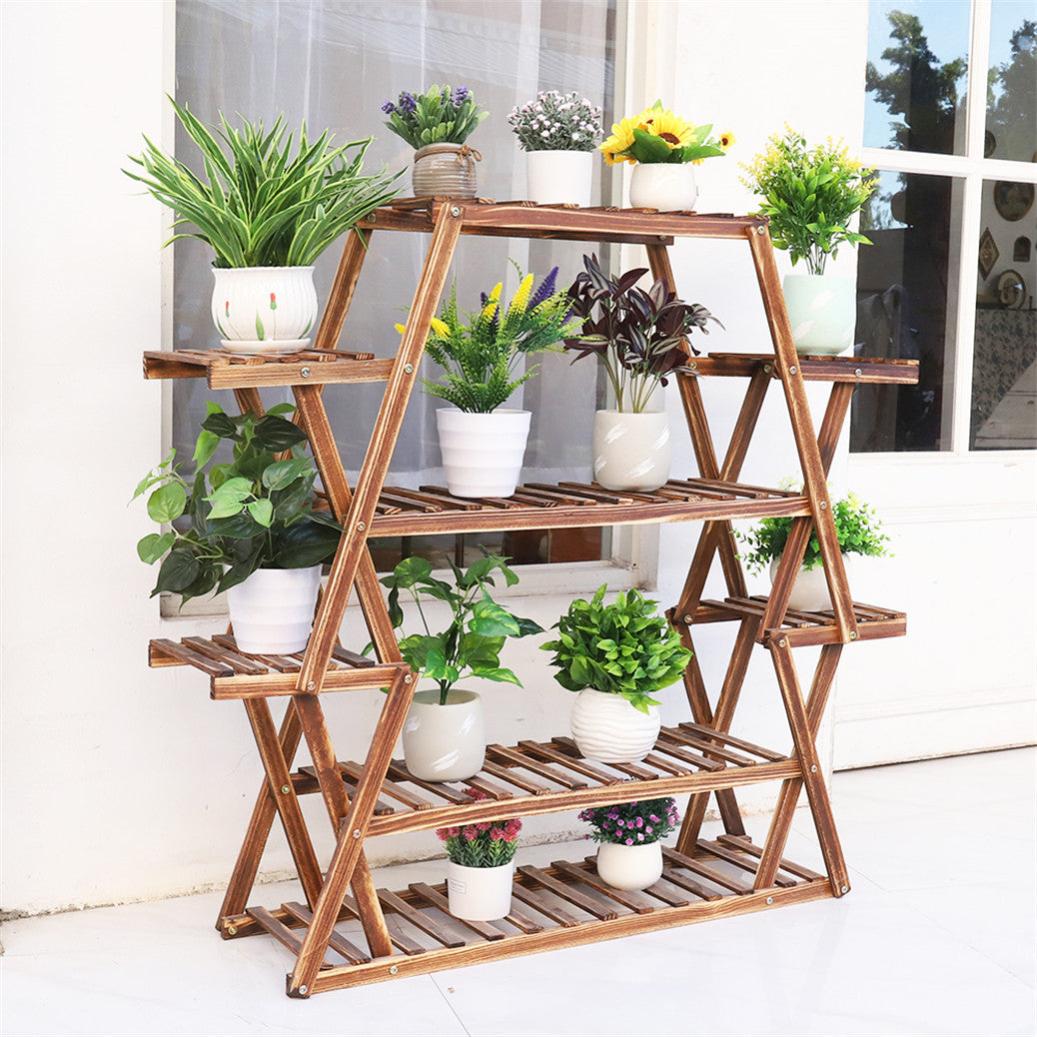 Porte Plante Intérieur Étagère Extérieur Support Plantes sur Pied - 4
