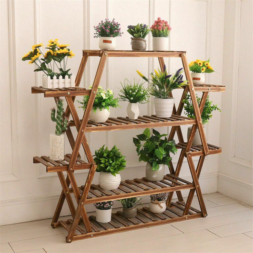 Porte Plante Intérieur Étagère Extérieur Support Plantes sur Pied - 2
