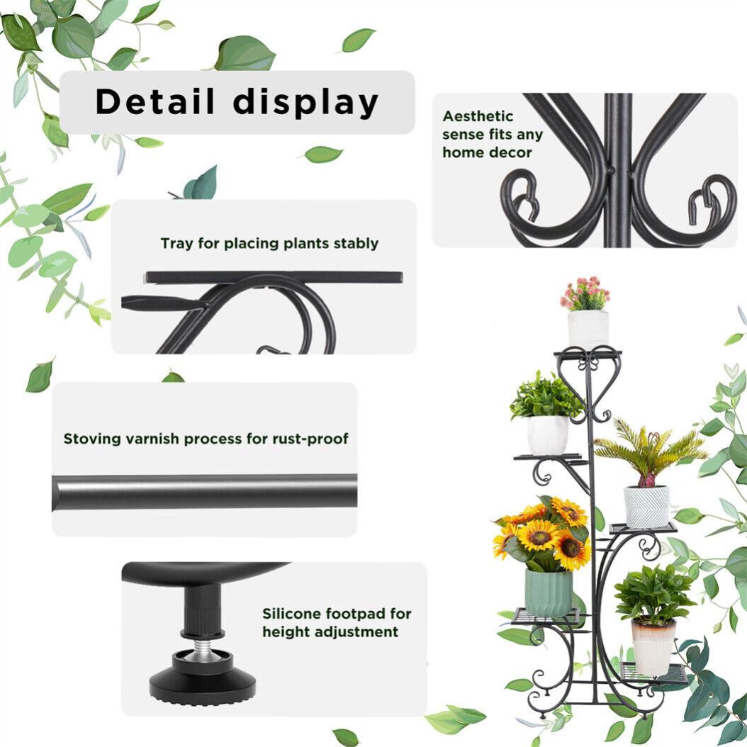 Porte Plantes Étagère Plante Intérieure Support Pot de Fleurs Extérieur - 5