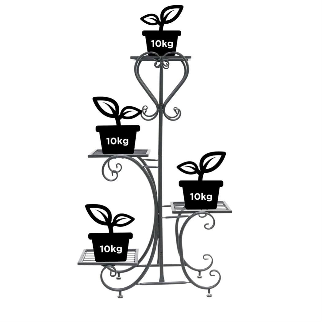 Porte Plantes Étagère Plante Intérieure Support Pot de Fleurs Extérieur - 4