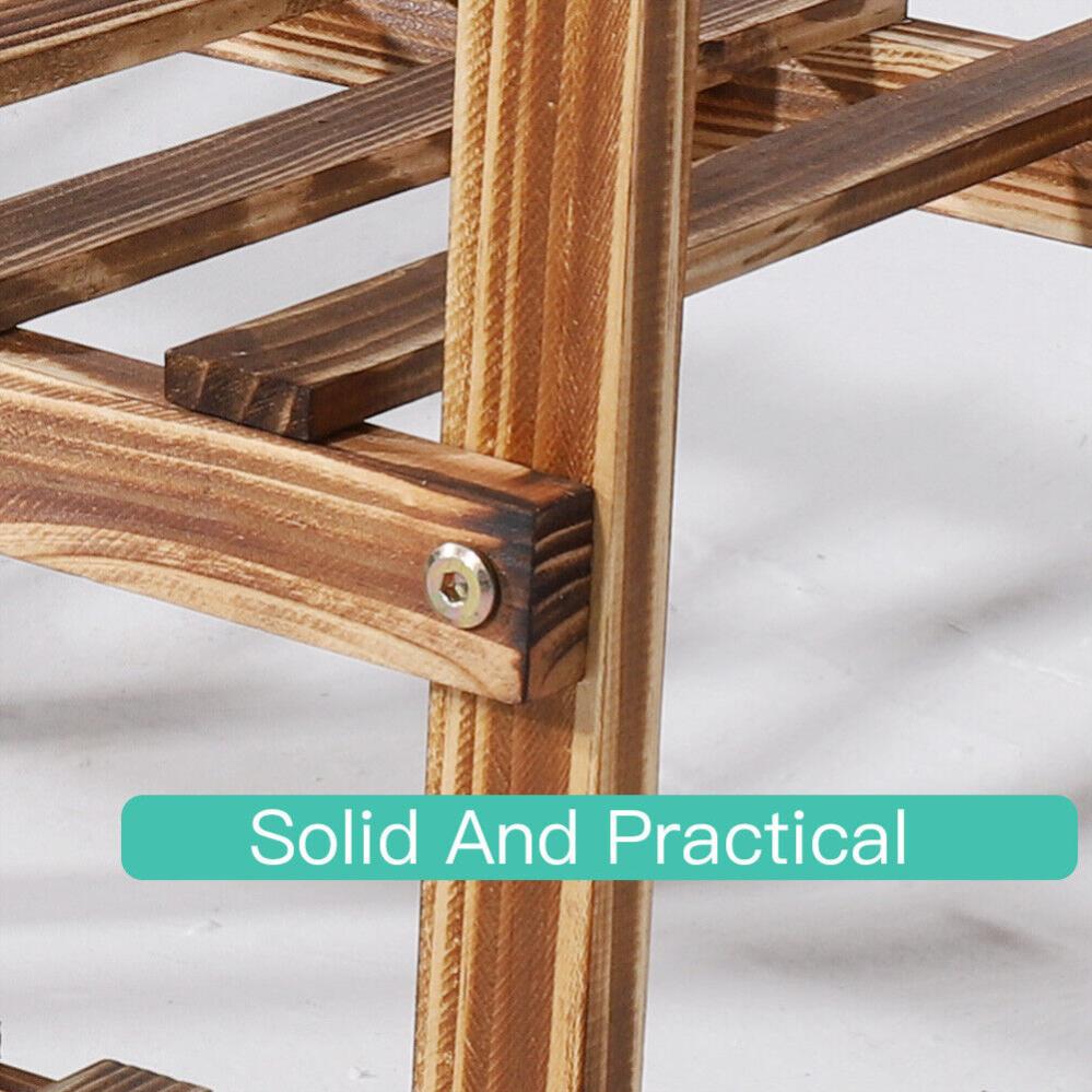 Étagère à Fleurs Angle en Bois Porte Plantes de 6 Niveaux Escalier pour Plante - 5