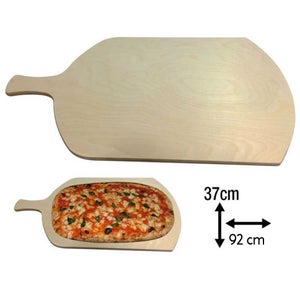 TAGLIERE DA CUCINA PROFESSIONALE PER PIZZA AL METRO PER ALIMENTI SPIANATOIA  GRANDE CON MANICO E PIEDINI ANTISCIVOLO IN LEGNO DIMESIONI 82X37X1,2 CM