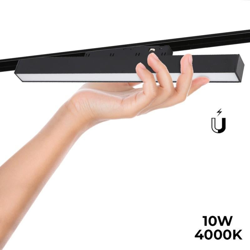 Faretto lineare LED opalino a binario magnetico 48V - 10W - Nero ...