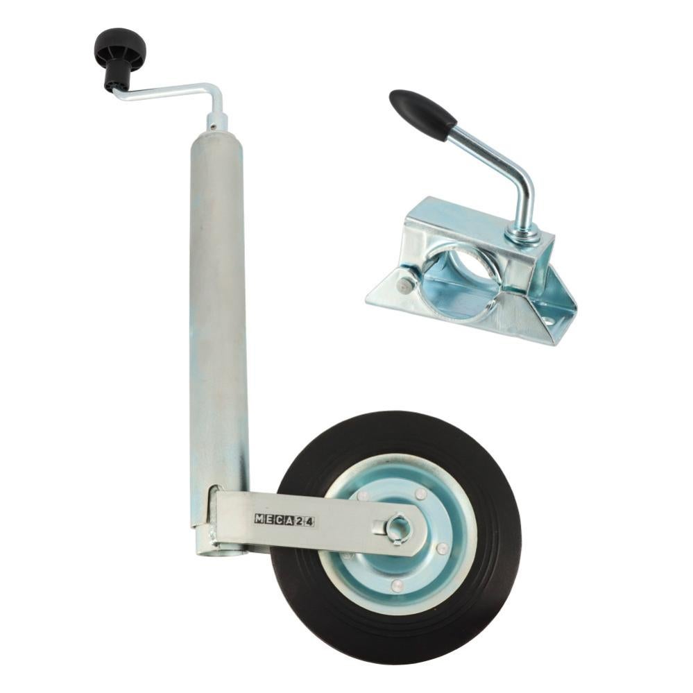 Set De 2 Roues Gonflables 260 Mm * 90 Mm - Jante Métal Démontable - Kibros 9R260 Pour Chariot Brouette