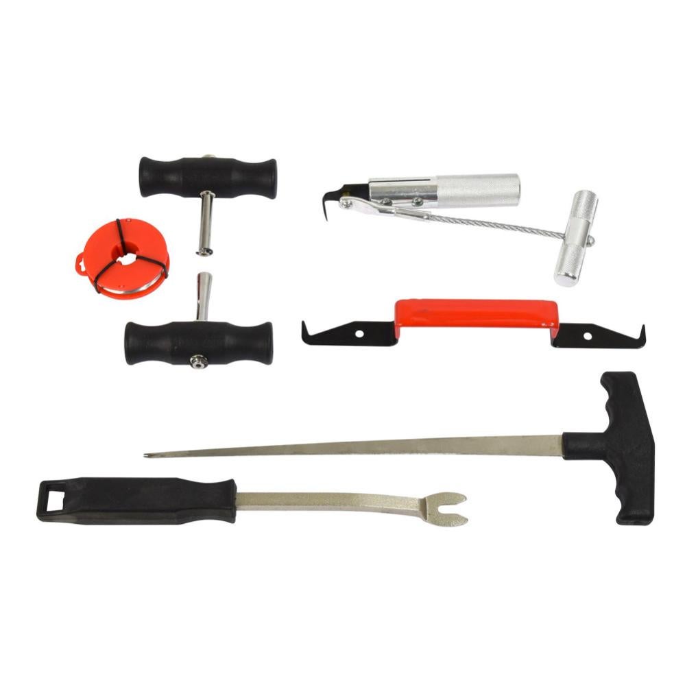 Kit Pro Démontage Pare-brise 7 Pièces - Fil De Coupe, Crochet Et Dégrafeur - Qualité KS TOOLS
