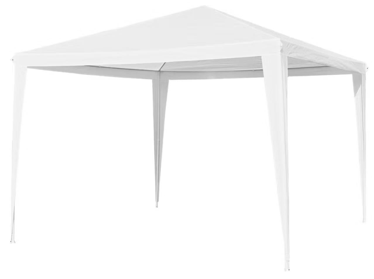 GOPLUS 3X3M Gazebo Da Giardino, Tenda Da Esterno A Doppio Tetto E Tendone Con Telo In Poliestere E Struttura In Ferro Padiglione Impermeabile Da Esterno Per Festa Matrimonio Picnic Marrone 67744688