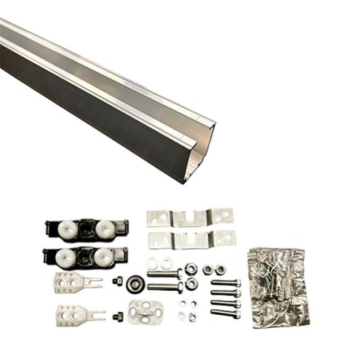 Kit Scorrevole Per Porte 120cm - Binario Per Armadi, Mobili TV, Porte A Soffitto - Foto 6