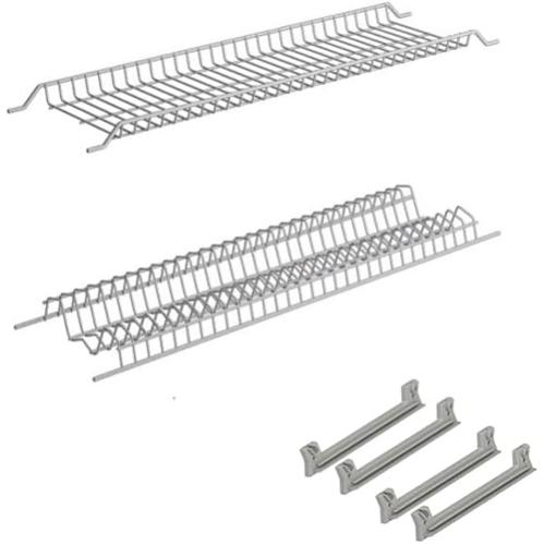 Scolapiatti A Incasso Grigio Metallo - Per Pensili 80 Cm - Foto 9