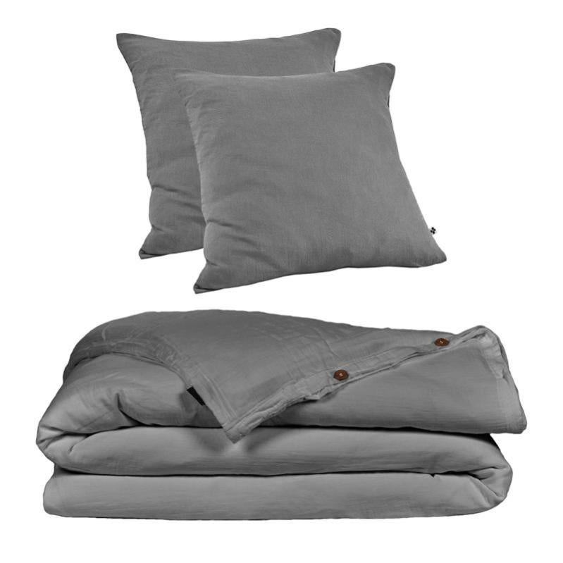 Housse De Couette 220x240 Cm Microfibre - Motif Nature Montagne Fleurs Sauvages, 2 Taies 65x65 Cm - Parure Lit Adulte