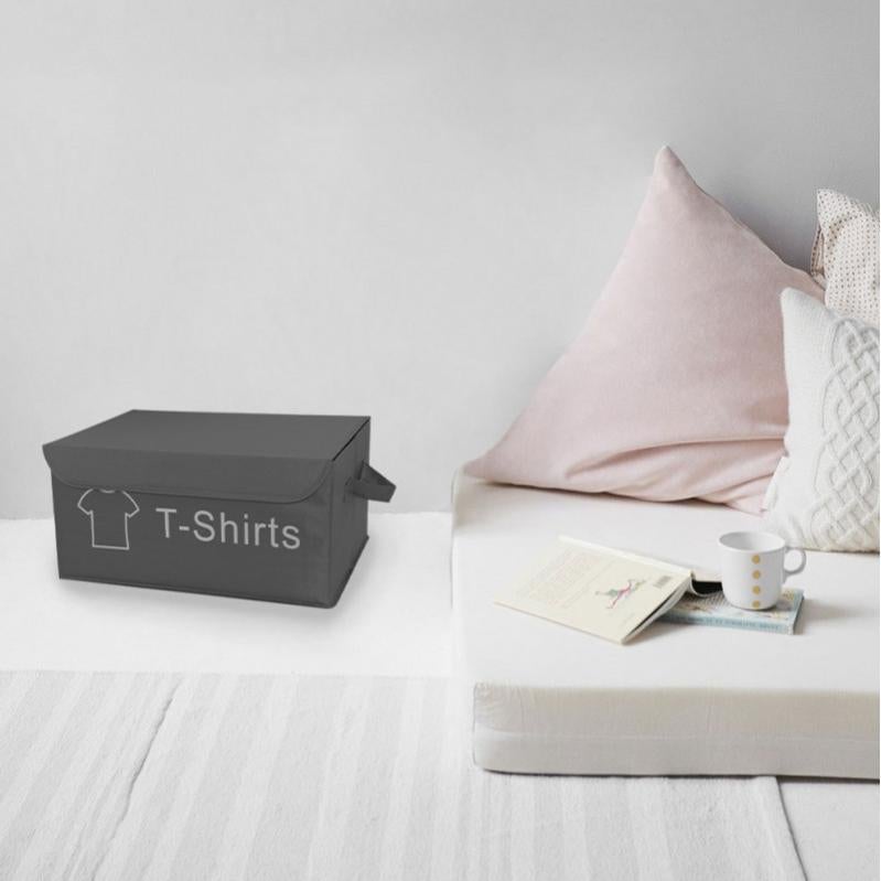 Lot de 4 boîtes de rangement blanc avec couvercle 100% nylon - SPACE