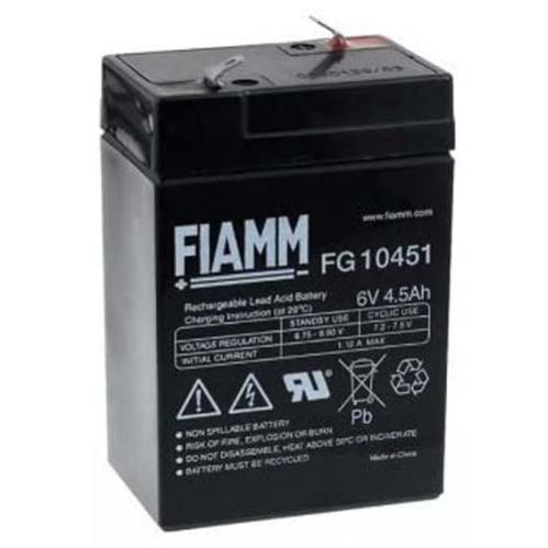 BATTERIA AL PIOMBO FIAMM 6V 4,5AH 70X47X101 0,7KG FG10451