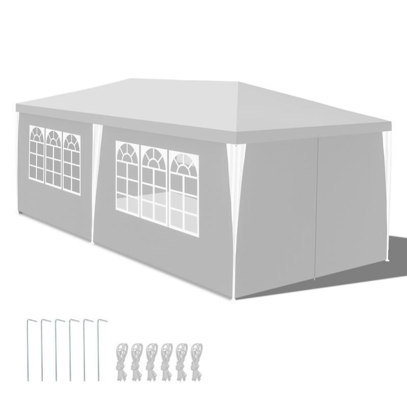 Gazebo Da Giardino 3x3 M HOTEEL | Con 4 Pareti Rimovibili | Impermeabile E UV Protection | Bianco - Foto 4